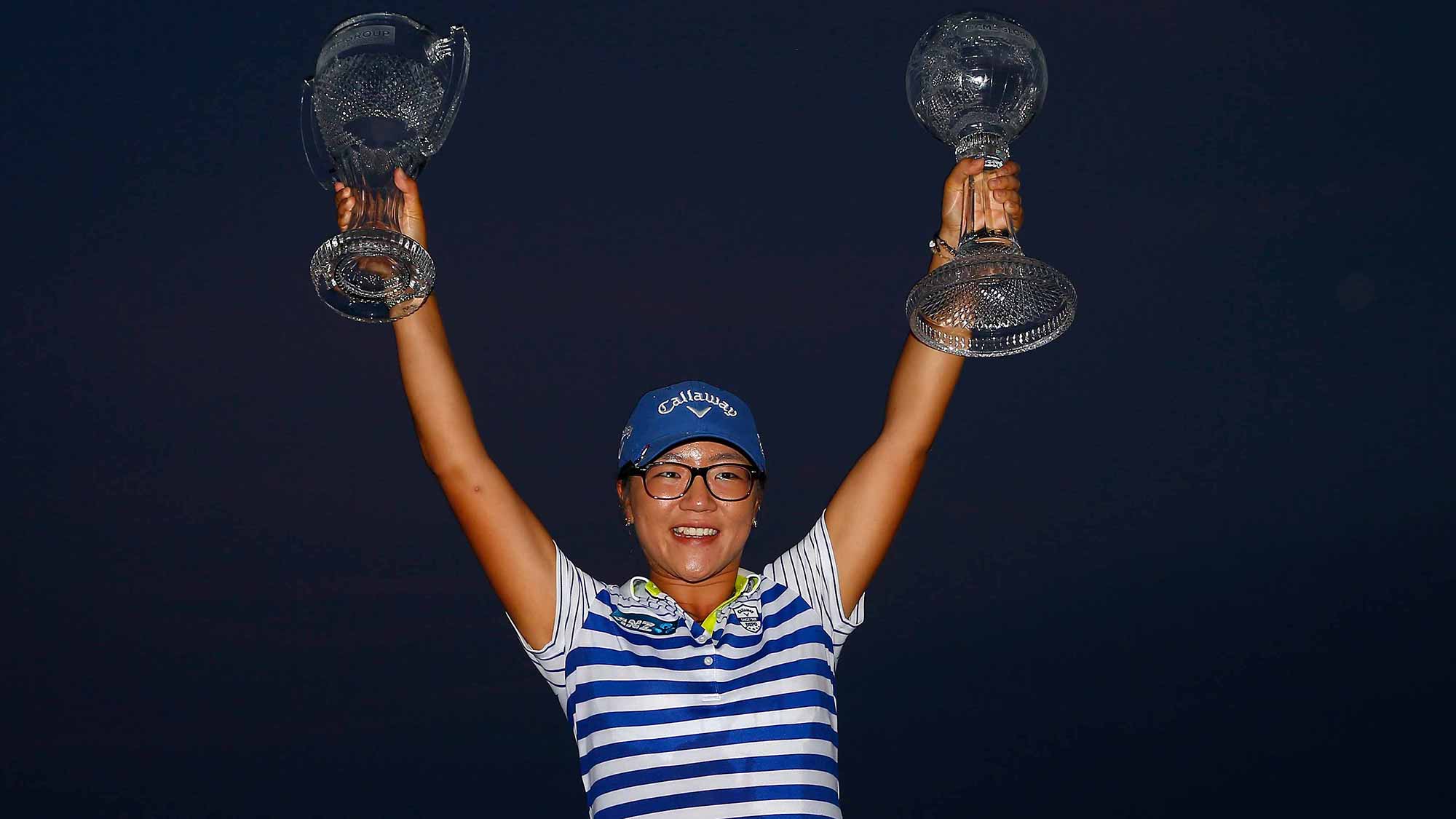 Lydia Ko after winning the CME Group Tour Championship