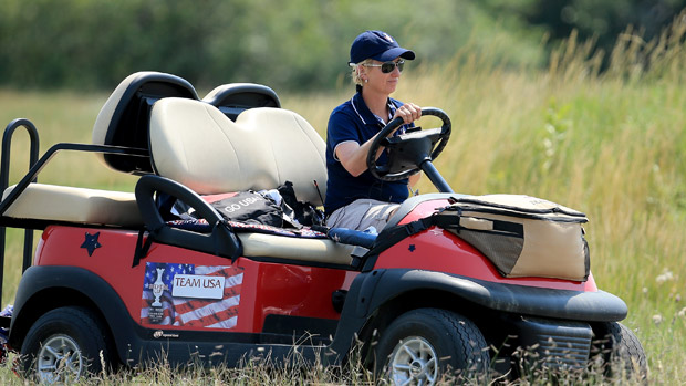 Karrie Webb during the afternoon fourball matches for the Solheim Cup 