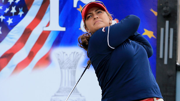 Lizette Salas during practice for the 2013 Solheim Cup