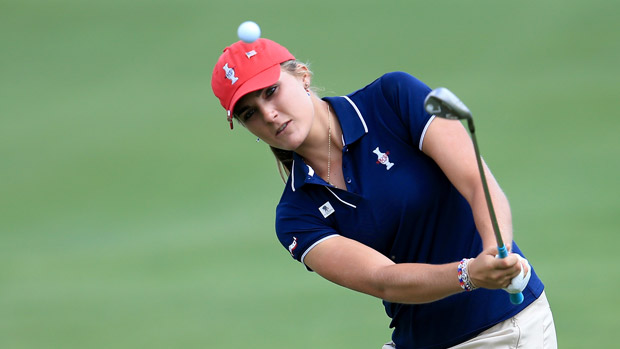 Lexi Thompson during practice for the 2013 Solheim Cup
