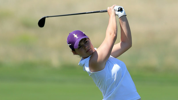 Caroline Masson during the third day of practice at the Solheim Cup