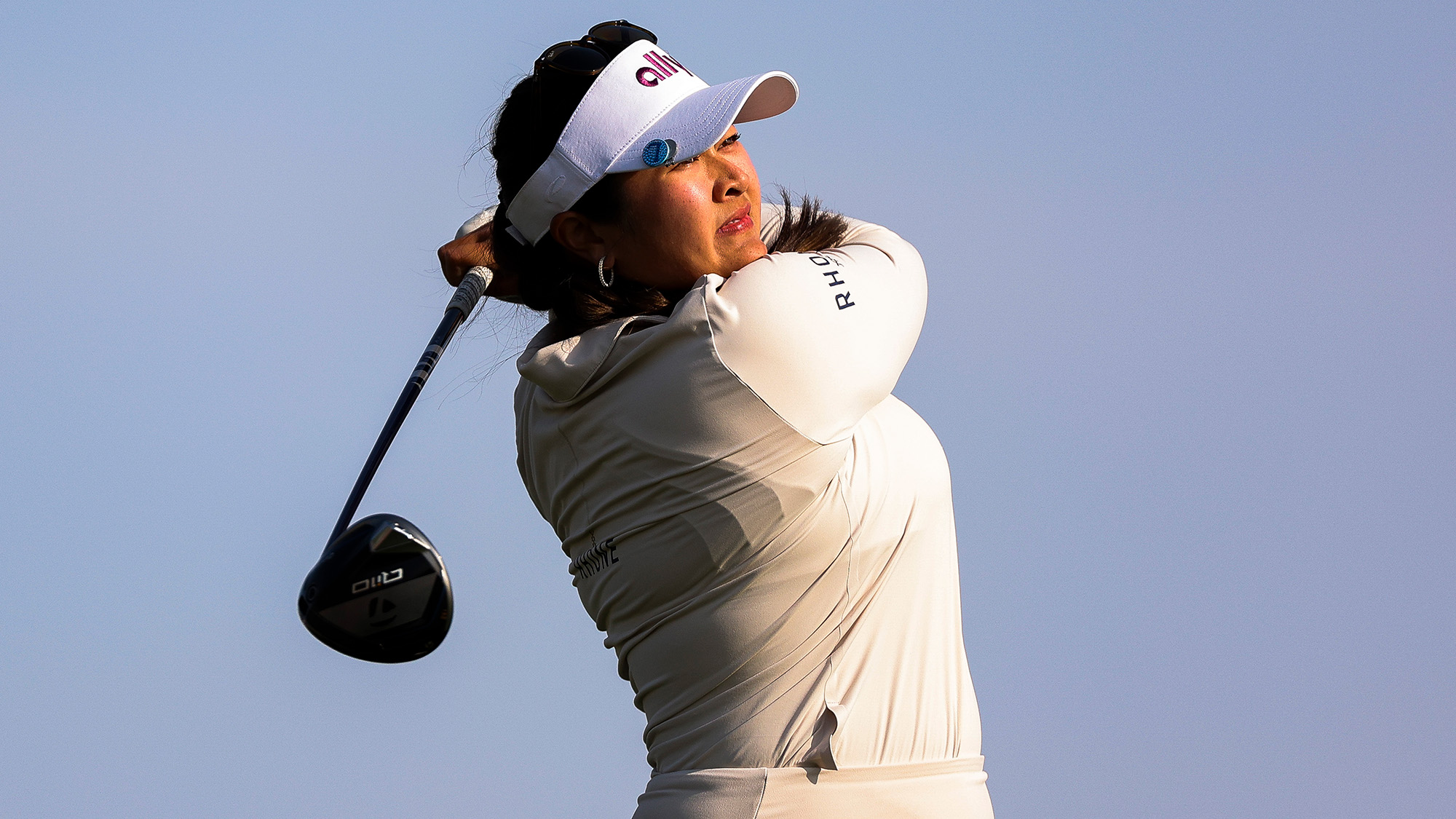 Lilia Vu hits a tee shot on the 13th hole during the third round of the Ford Championship presented by Wild Horse Pass 2025 at Whirlwind Golf Club in Wild Horse Pass on March 29, 2025 in Phoenix, Arizona.