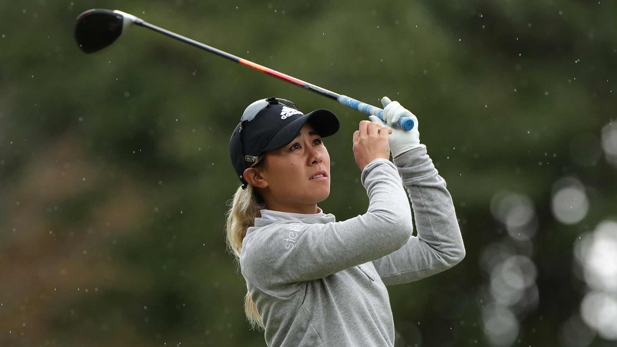 Danielle Kang of USA drives from a tee on the second hole during Round 1 of 2019 BMW Ladies Championship at LPGA International Busan at on October 24, 2019 in Busan, Republic of Korea