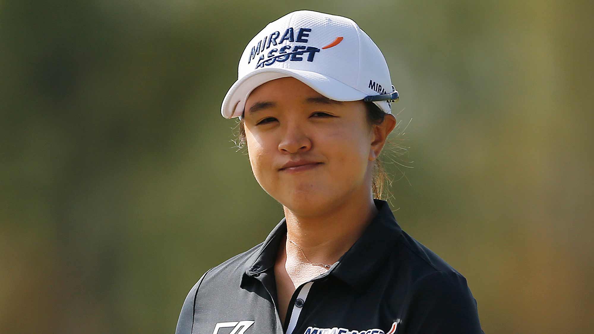 Sei Young Kim of South Korea reacts after a putt on the first green during the final round of the CME Group Tour Championship at Tiburon Golf Club on November 24, 2019 in Naples, Florida