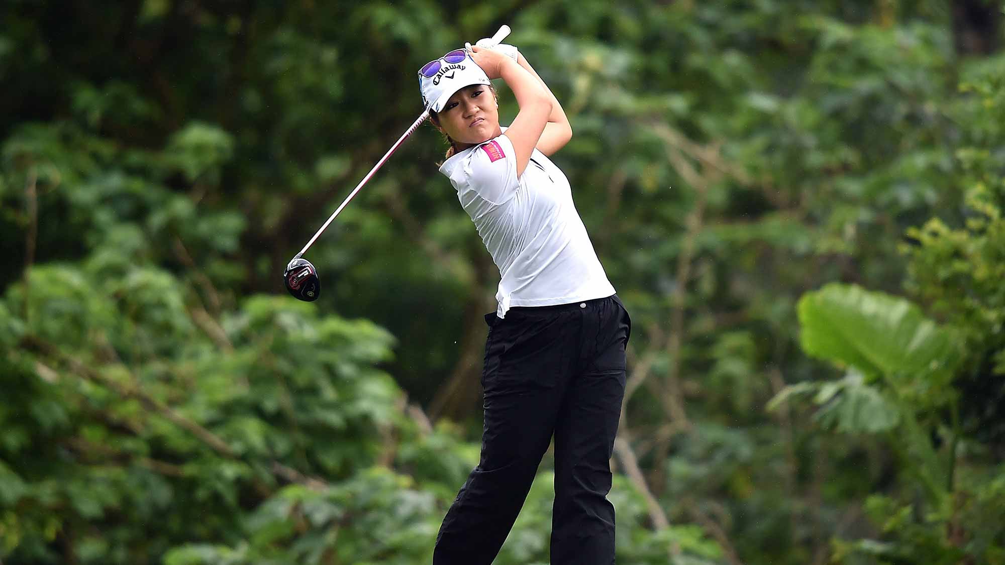 Lydia Ko of New Zealand plays a shot during the round second of 2015 Fubon LPGA Taiwan Championship at Miramar Golf Country Club